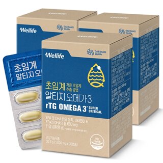 [대상웰라이프]초임계 알티지 오메가3캡슐 (1,030mgx30캡슐) 3박스