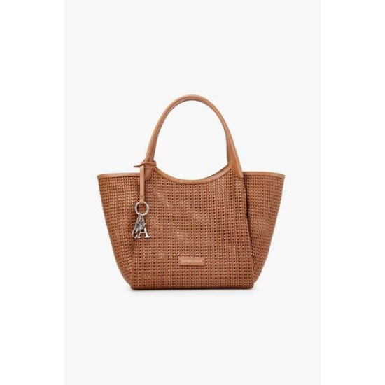25 S/S 여성 로고 패치 폴리 우븐 쇼핑백 A525132506