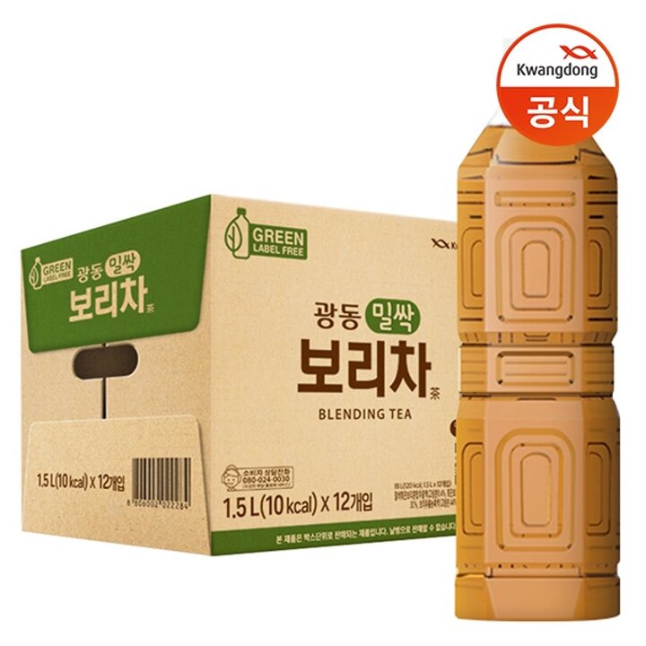 [광동직송] 무라벨 밀싹보리차 1.5L x12개
