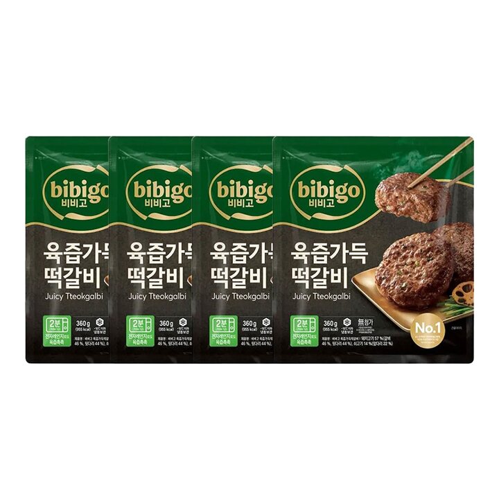 CJ제일제당 비비고 육즙가득떡갈비 360g x4개