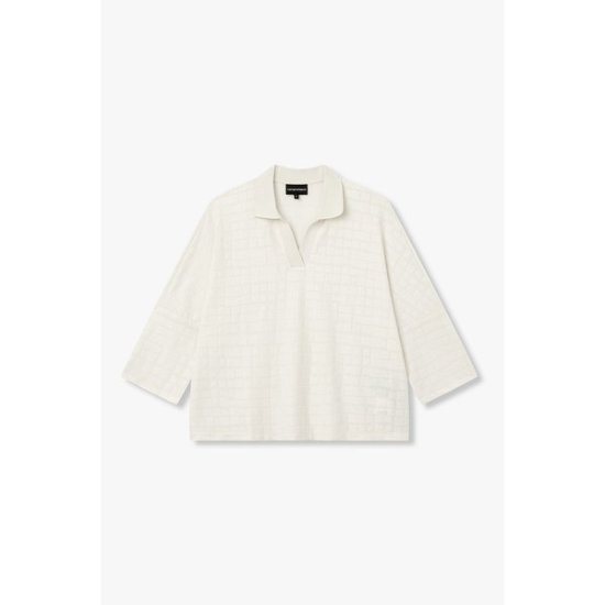 (대전신세계)26 S/S 여성 드롭 숄더 브이넥 폴로 니트 A526126514
