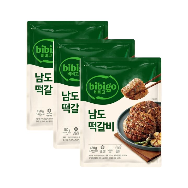 CJ제일제당 비비고 남도떡갈비 450g x3개