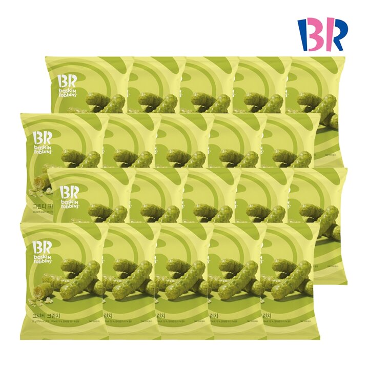 [배스킨라빈스] 그린티 크런치 55g x 20봉(1박스)