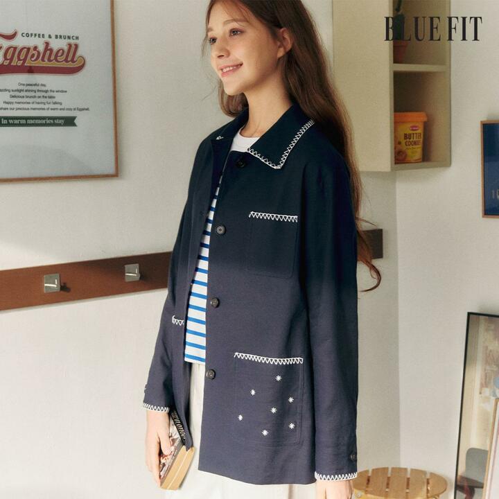 [론칭가 99,000원→3만원↓]블루핏 26SS 아뜰리에 프렌치 린넨 재킷
