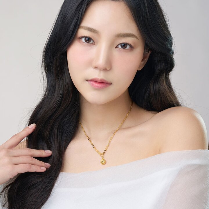 한국금다이아몬드 여자 순금 목걸이 나침반 코인 24K 11.25g 18K장식