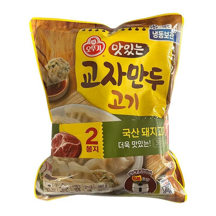 오뚜기 맛있는 교자만두 고기 380g 2봉+2봉