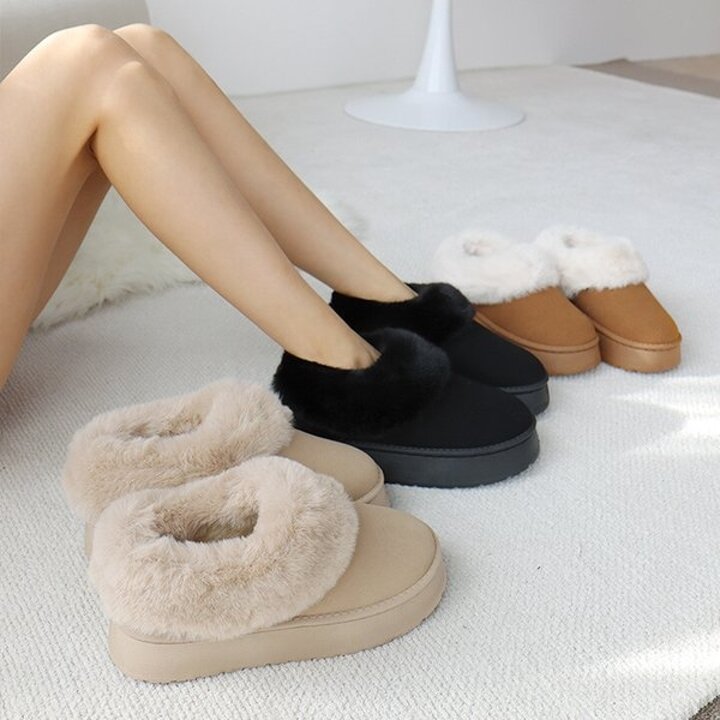 바닐라슈 밀크티 스프리트 퍼밍 털안감 숏 어그부츠(4cm)