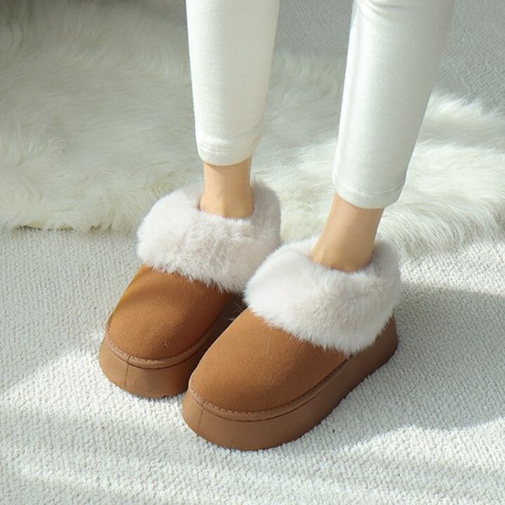 바닐라슈 밀크티 스프리트 퍼밍 털안감 숏 어그부츠(4cm)