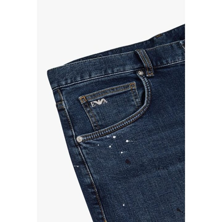 (신세계강남점)25S/S 남성 페인팅 디테일 루즈 핏 데님 진( A515106005)