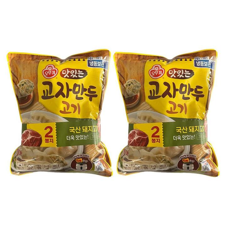 오뚜기 맛있는 교자만두 고기 380g 4봉+4봉