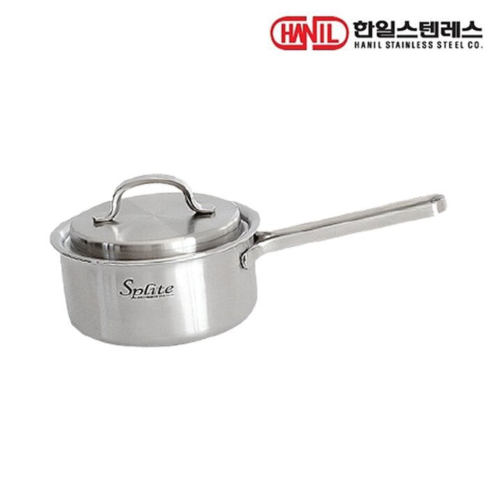 한일스텐레스 스플릿 통5중 스텐레스 편수냄비 16cm 인덕션가능 스텐냄비