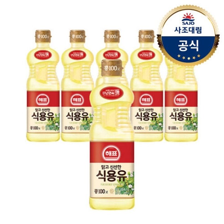 사조대림ㅣ해표 콩기름 500ml x6병