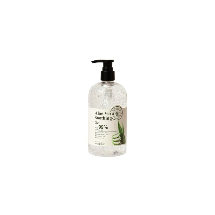 푸드어홀릭 알로에베라 수딩젤 500ml /펌프형 병풀추출물함유 진정 수딩겔 수분크림