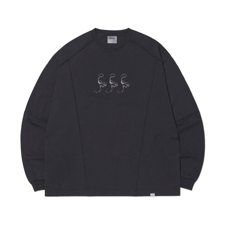(신세계강남점)SLASH LONG SLEEVE TEE - WASHED BLACK
