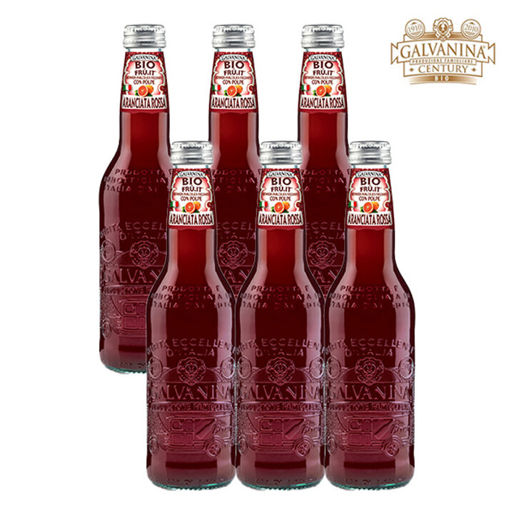 [보라티알] 갈바니나 유기농 블러드오렌지 소다수 355ml x6개