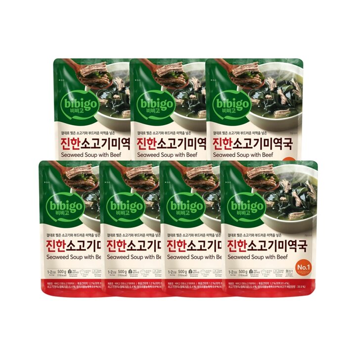 CJ 비비고 진한소고기미역국 500g x7개