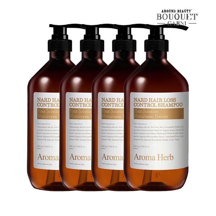 히말라야 허브 나드 탈모증상완화 샴푸 아로마허브향 1000ml x4개