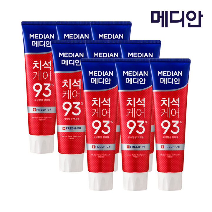 메디안 치석 구취 치약 120g 3입 3개