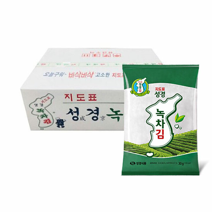 [성경김본사] 지도표성경 녹차 전장김 30g 20봉