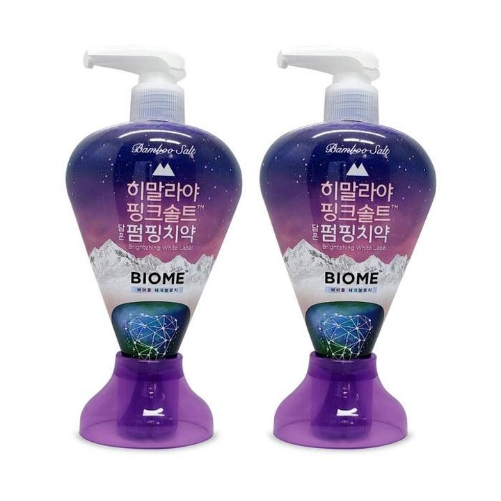 엘지생활건강히말라야핑크솔트담은펌핑치약바이옴285g2개Ss