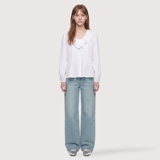 (광주신세계)핀턱 포인트 블라우스 T266MBL131W