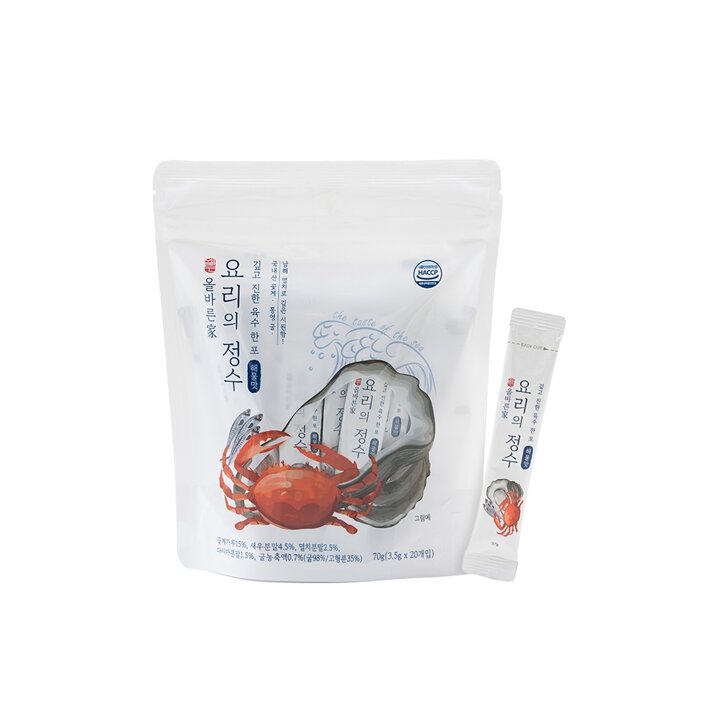 올바른가 요리의정수 멸치 국물 조미료 분말육수 해물맛 20개입 단품