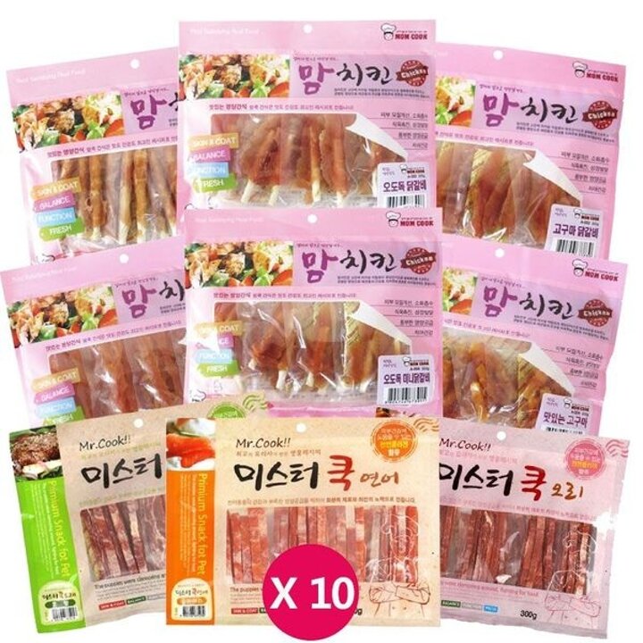맘쿡 / 미스터쿡 x 10개 강아지 사사미간식 애견간식[30096516]
