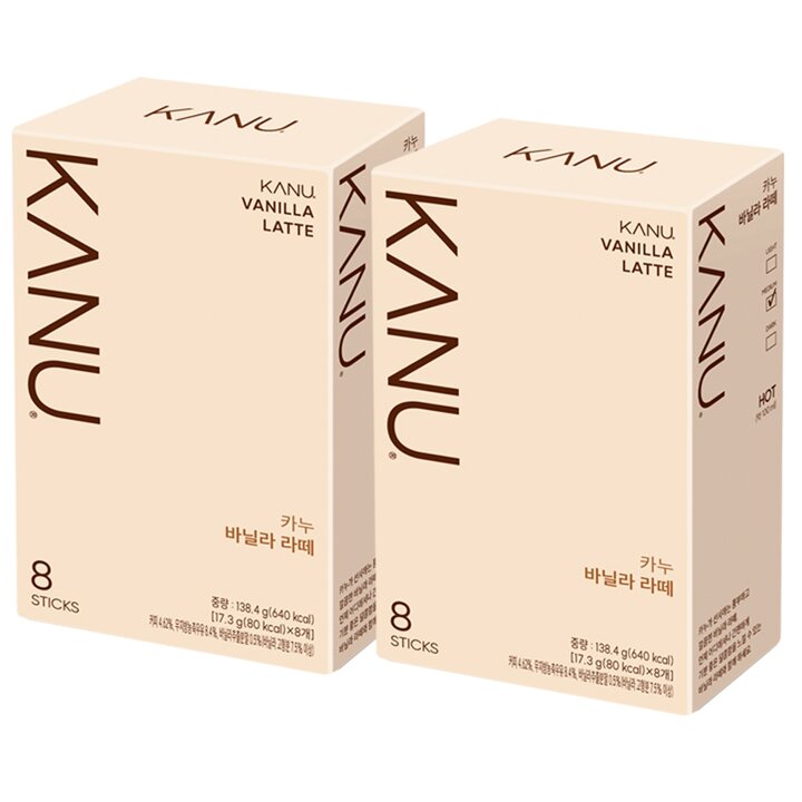 맥심 카누 바닐라 라떼 8T X 2개