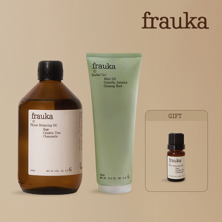 프라우카 앰플 오일 500ml +허벌겔 1개 + 오일 10ml 