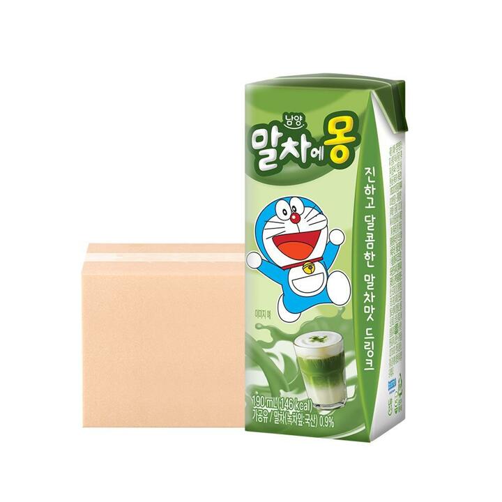 [G] 남양 말차에몽 190ml 24팩 멸균우유