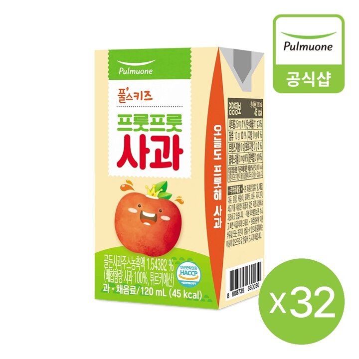 [풀무원] 풀스키즈 프룻프룻 사과주스(120ml)X32개