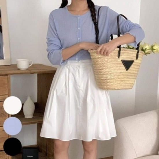 의류 빅사이즈 프릴 가디건 306P501S 시스루19799362667501