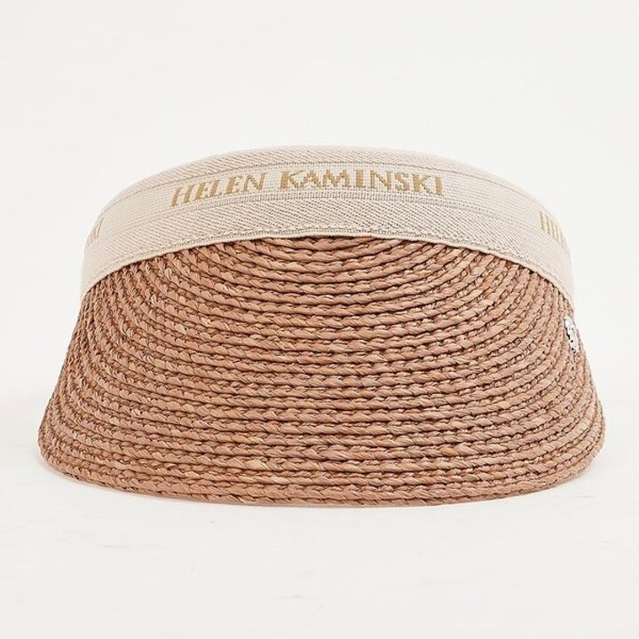 (신세계김해점)[헬렌 카민스키] SS26 여성 비앙카8 바이저 햇 HAT52204 NOUGAT NATURAL LOGO