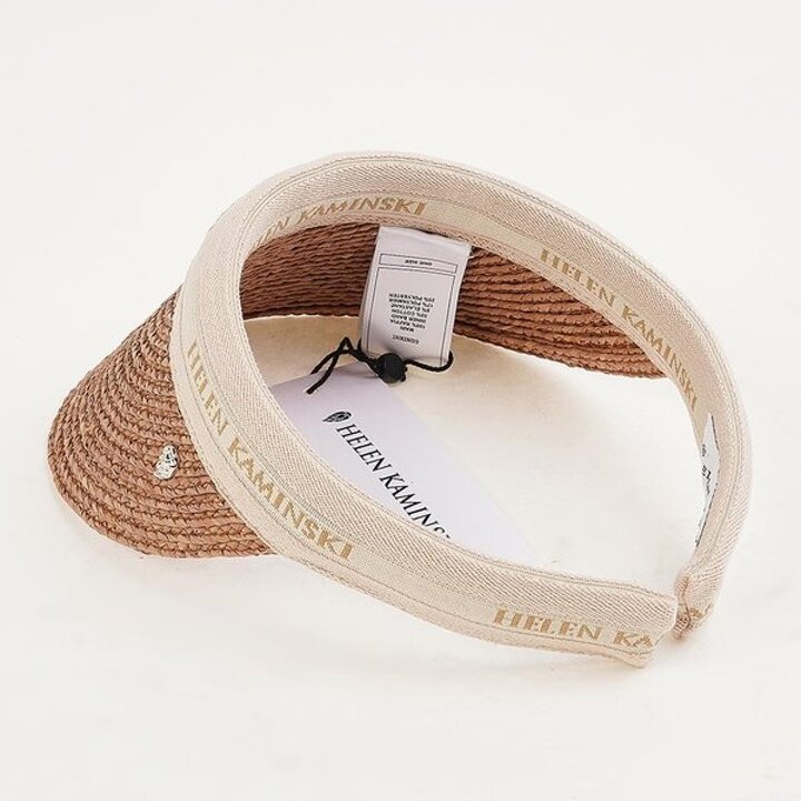 (신세계김해점)[헬렌 카민스키] SS26 여성 비앙카8 바이저 햇 HAT52204 NOUGAT NATURAL LOGO