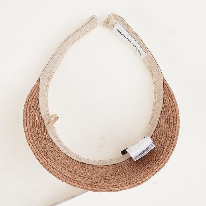 (신세계김해점)[헬렌 카민스키] SS26 여성 비앙카8 바이저 햇 HAT52204 NOUGAT NATURAL LOGO