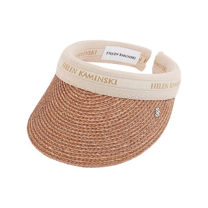 (신세계김해점)[헬렌 카민스키] SS26 여성 비앙카8 바이저 햇 HAT52204 NOUGAT NATURAL LOGO