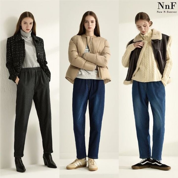 NNF 릴렉스핏 기모 데님 팬츠 3종[35365416]