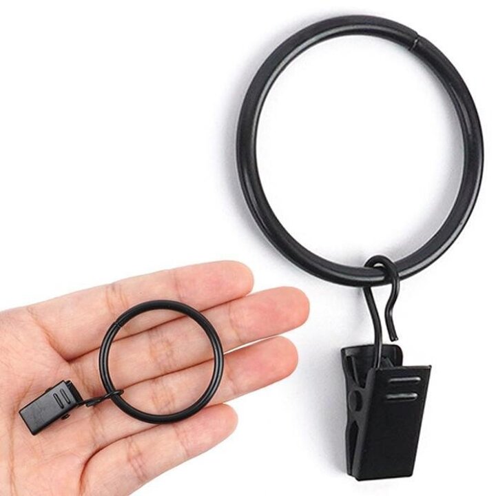 10P커튼모노집게링블랙32mm커텐링집게핀고리