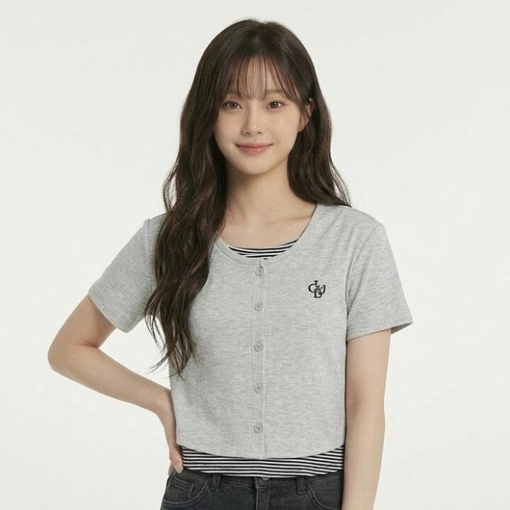 행텐틴즈동백01여아골지레이어드반팔티셔츠그레이14570-131-408-05-053