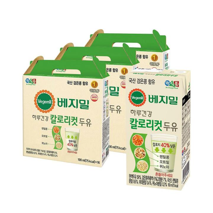 [베지밀] 하루건강 칼로리컷두유 190ml 48팩