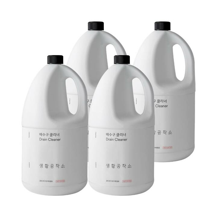 [생활공작소] 배수구클리너 (배수구 세정제) 대용량 3L x 4개