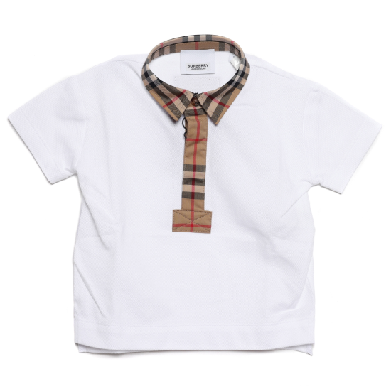 [버버리] 23SS 빈티지 체크 피케 반팔티셔츠 (8054189 WHITE 23S)