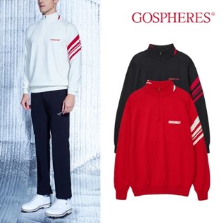 고스피어 GOSPHERES MAN STRIPE HALF ZIP UP SWEATER PM2WNT38