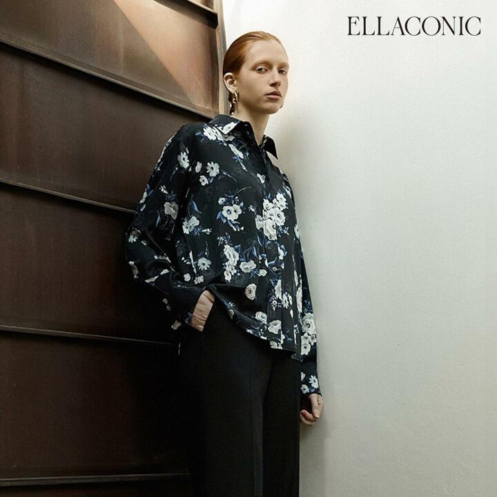[런칭가 89,000원→2만원 ↓] 엘라코닉 플라워 나염 블라우스 