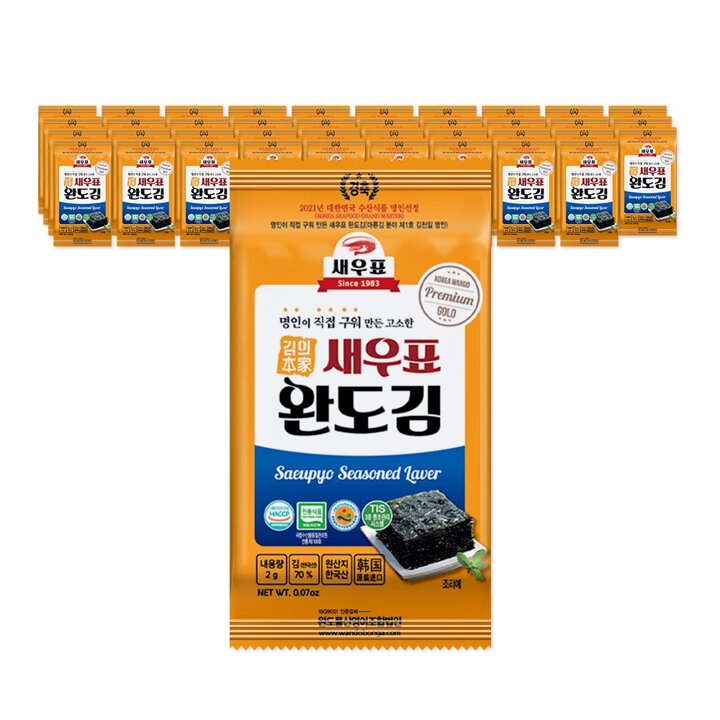 [G] 새우표 완도 도시락김 2g x 60봉