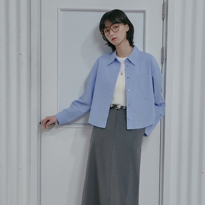 (신세계의정부점)베이직 크랍셔츠 AS7WB160