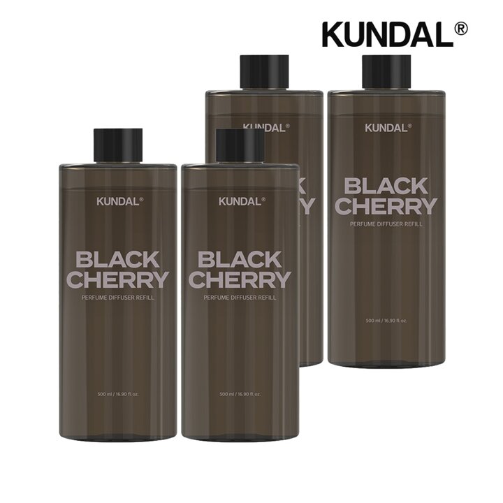 쿤달 퍼퓸 디퓨저 리필 블랙체리 500ml x4개