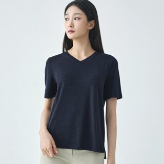 [지센] (3컬러) 에센셜 불가리 브이넥 반팔 티셔츠 LCTSO472