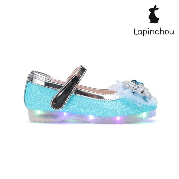 (대구신세계)[LAPINCHOU] 라팡슈 엘레나 라 름 드 페 메리제인 터코이즈 블루 글리터 키즈구두 여아구두
