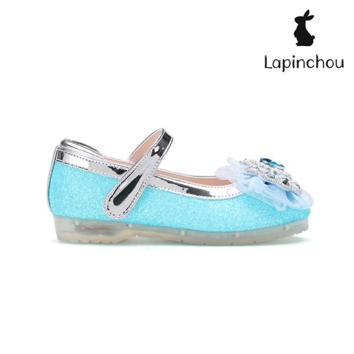 (대구신세계)[LAPINCHOU] 라팡슈 엘레나 라 름 드 페 메리제인 터코이즈 블루 글리터 키즈구두 여아구두